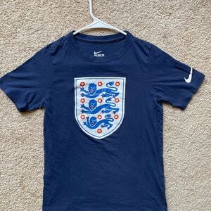 Nike England Three Lions Youth L Navy Tee 12-13 Yrs